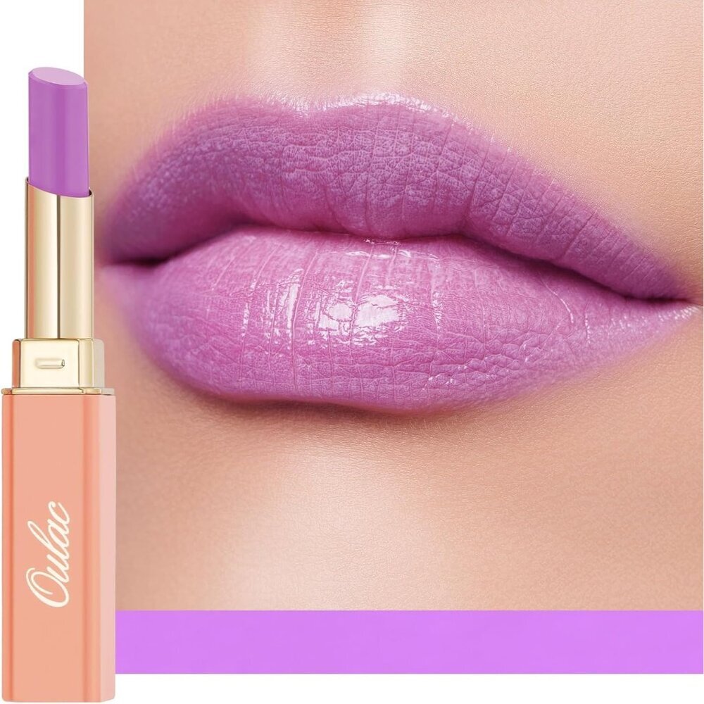 🆕 Moisture Shine Light Lavender Lipstick Juicy Look Glossy Finish Vegan Dry Lip